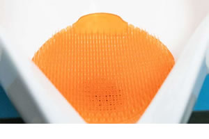 Slant 7 urinal screen